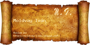 Moldvay Iván névjegykártya
